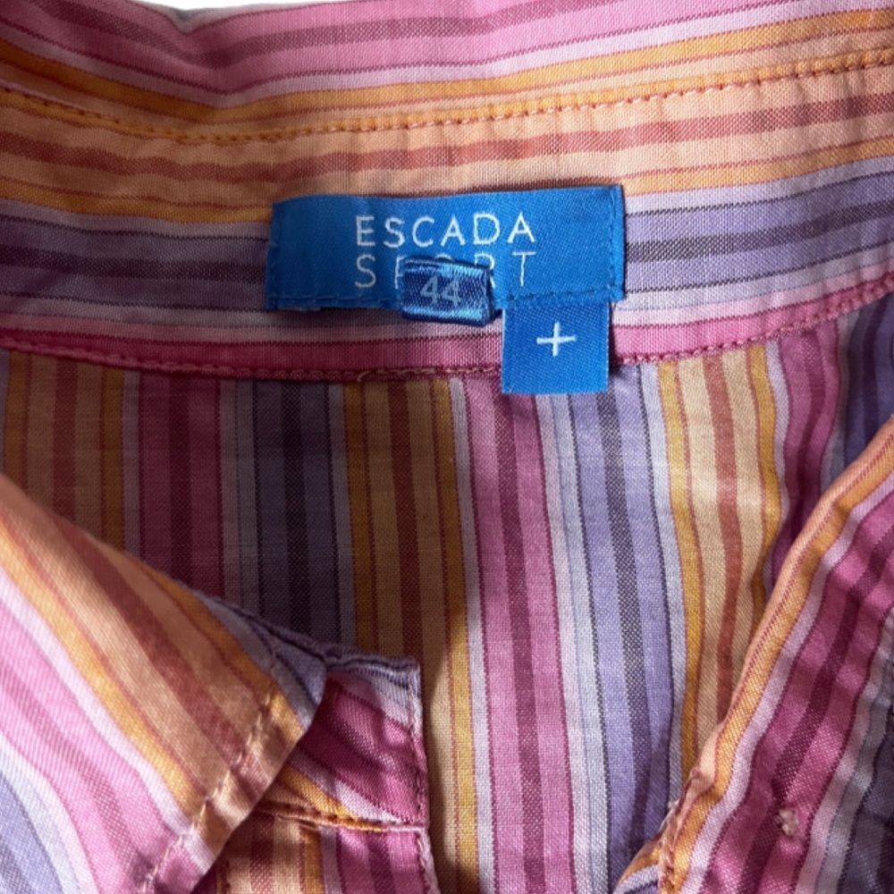 Escada sport striped button up PINK LARGE - Picture 7 of 7